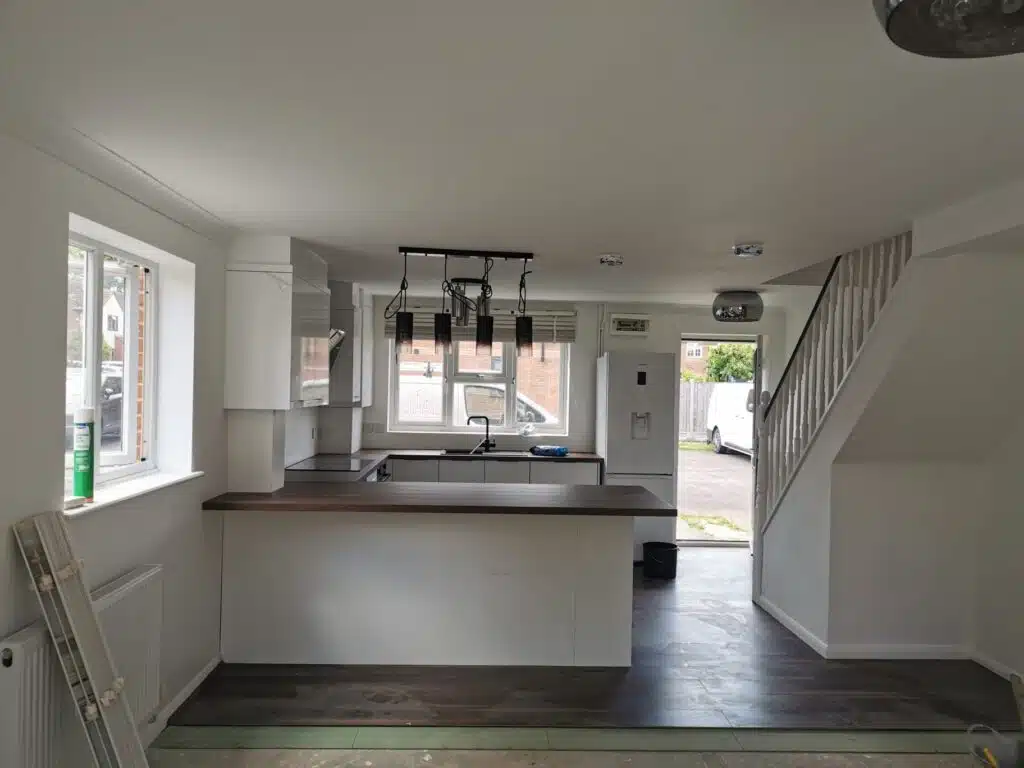 Open plan kitchen renovation