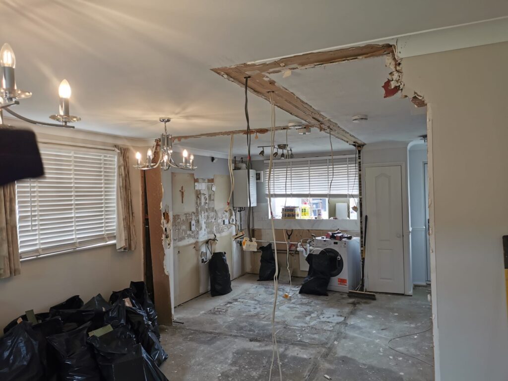 Open plan kitchen renovation