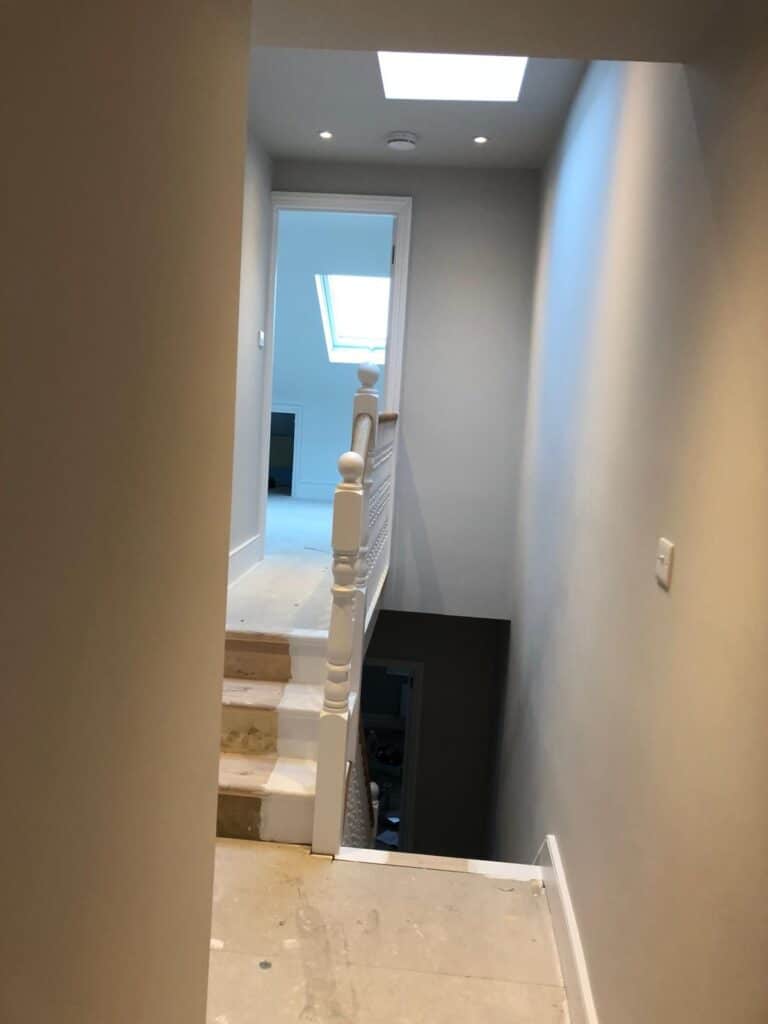 Chimney removal, ceiling removal, new ceiling, plaster, painting and new flooringin in East Ham