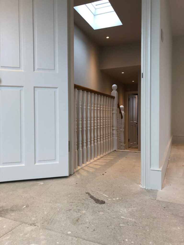 Chimney removal, ceiling removal, new ceiling, plaster, painting and new flooringin in East Ham