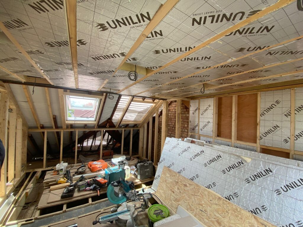Chimney removal, ceiling removal, new ceiling, plaster, painting and new flooringin in East Ham