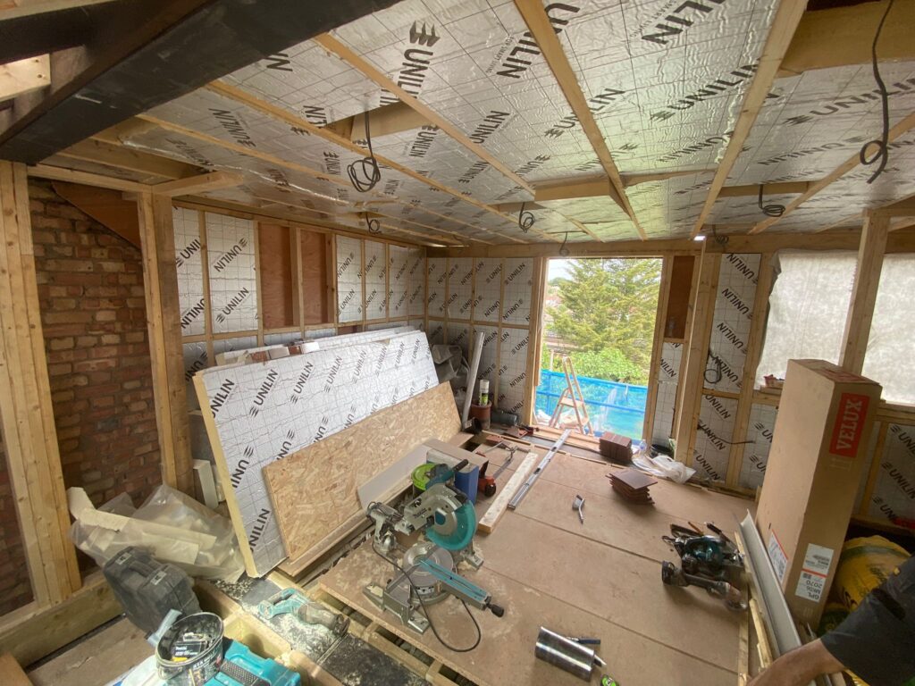 Chimney removal, ceiling removal, new ceiling, plaster, painting and new flooringin in East Ham