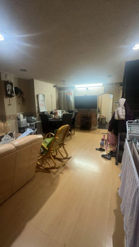 Chimney removal, ceiling removal, new ceiling, plaster, painting and new flooringin in East Ham